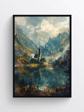 Hogwarts Poster, Hogwarts Classic Painting Print, Wall Art, Hogwarts Legacy Wall